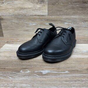 Dr. Martens 1461 Double Zip Black Pebbled Leather Oxfords Women's Size 8